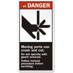 com Moving parts can crush and cut. Do not operate with guard removed 