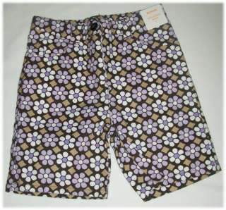 NWT Gymboree Desert Flower Brown Top Bermuda Short Linen Shorts 18 24 