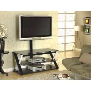  Black Swivel LCD / Plasma Flat Panel TV Stand with Bracket 