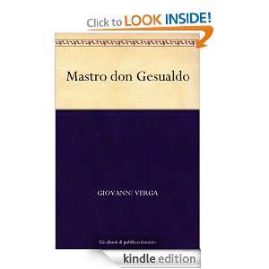   Gesualdo (Italian Edition) Giovanni Verga  Kindle Store