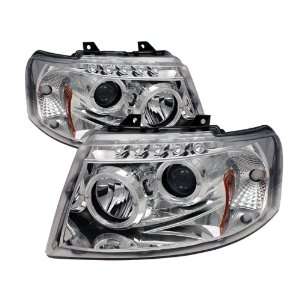 Spyder Auto Ford Expedition Chrome Halogen LED Projector Headlight