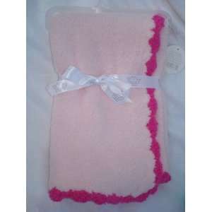  Baby Soft Baby Blanket Light Pink with Dark Border: Home 