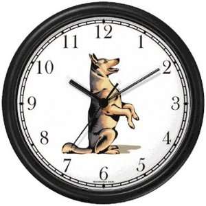 German Shepherd Dog Wall Clock by WatchBuddy Timepieces (Slate Blue 