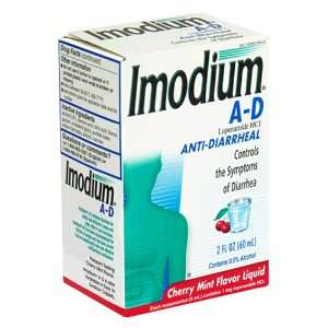 Imodium A D Anti Diarrheal, Cherry Mint Flavor, Liquid, 2 fl oz (60 ml 