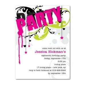  Birthday Party Invitations   Rockstar Chic By Umbrella 