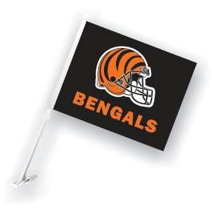   Cincinnati Bengals NFL Car Flag with Wall Brackett: Sports & Outdoors