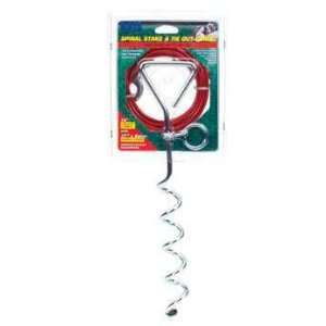    C Cable Tieout Heavy 15ft / Spiral Stake Combo: Pet Supplies