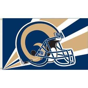   St. Louis Rams NFL Helmet Design 3x5 Banner Flag: Everything Else
