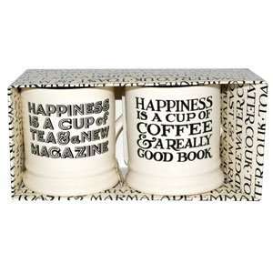  Emma Bridgewater Tea & Happiness 1/2 Pint Mug Pair 