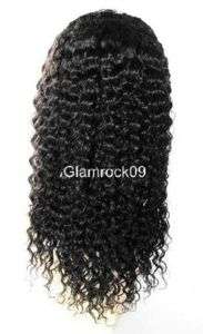 Lace Front 100% Indian Remy Kinky Curl Wig 18 Curly  