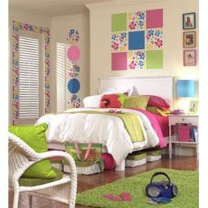 Flirt Pink Squares   Peel and Stick   5 Wall Stickers  