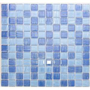  Glass Mosaic Tile Shades of Blue: Home & Kitchen