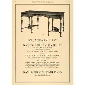   Ad No 492 Davis Birely Table Company Buffet Table   Original Print Ad