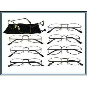  Reading Glasses Lot Of 8 Metal Frame FREE Case+2.25 