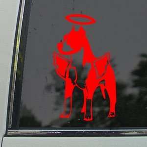  Pitbull Dog Angel With Wings Red Decal Window Red Sticker 