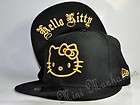 HELLO KITTY OLD ENGLISH GOLD NEW ERA 59Fifty Fitted CAP HAT