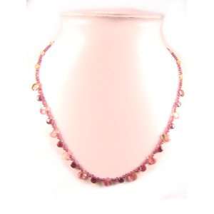   with Citrine and Garnet Natural Crystal Bead Necklace Jewelry