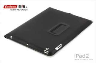 Yoobao ipad 2 Slim Lively Light BLACK Leather Case Folio Stand BNK 