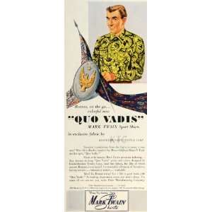  1951 Ad Mark Twain Shirts Quo Vadis Mens Sport Shirts 