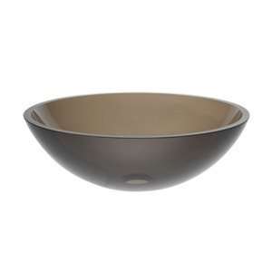   103 G Clear Brown Glass Vessel Sink with PU MR, Gold: Home Improvement