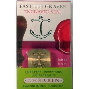  J Herbin Brass Seal Anchor