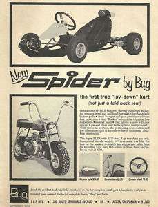 Vintage 1960s Bug Spider Go Kart & Flea Mini Bike Ad  