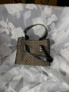 Beautiful Nine & Company Beige & Brown Compact Satchel Handbag  