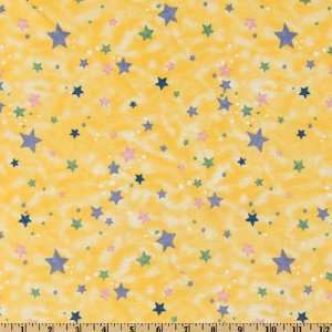  44 Wide Hey Diddle Diddle Nursery Stars Yellow Fabric By 