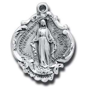   Miraculous Medal St. Mary Mother of God with 18 Chain in Gift Box