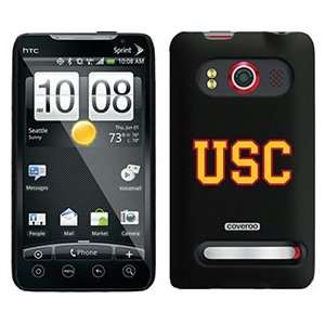  USC yellow with red border flat on HTC Evo 4G Case 