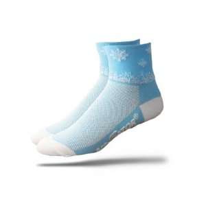  DeFeet AirEator Snowflake Holidaze Cycling/Running Socks 