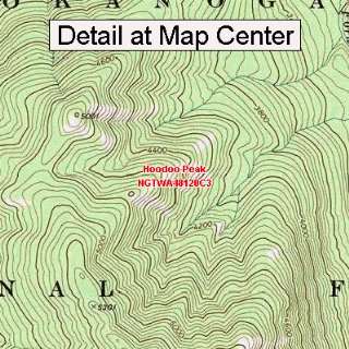  USGS Topographic Quadrangle Map   Hoodoo Peak, Washington 
