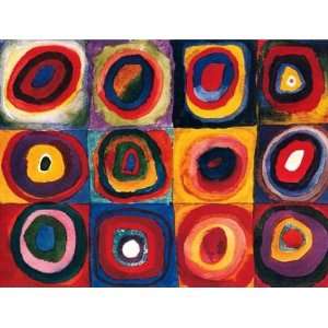  Wassily Kandinsky: 51W by 39H : Color Study of Squares 