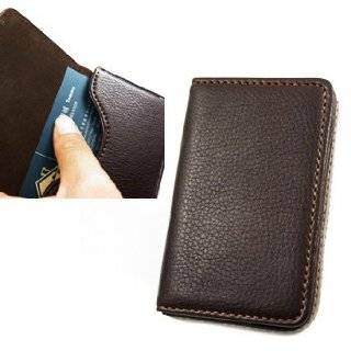  Black Leather Business Card Case: Home & Kitchen