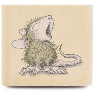  House Mouse Mounted Rubber Stamp 1X1   Boring Everything 