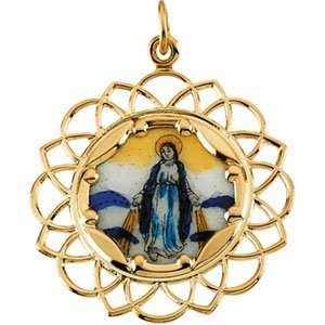  Miraculous Medal 26mm   10k Gold/10kt yellow gold Jewelry