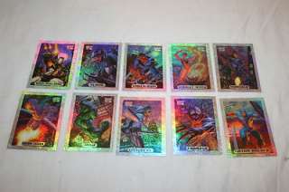 Limited Edition Holofoil Marvel Masterpiece Cards Complete Set  