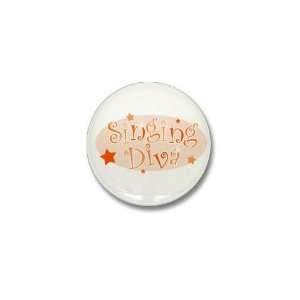  Singing Diva orange Hobbies Mini Button by  