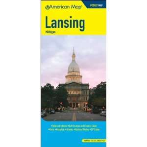    American Map 628731 Lansing, Michigan Pocket Map: Office Products