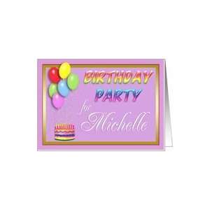  Michelle Birthday Party Invitation Card Toys & Games