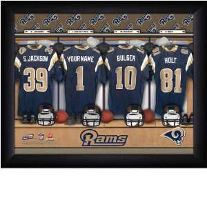 St. Louis Rams Personalized Locker Room Print  Sports 