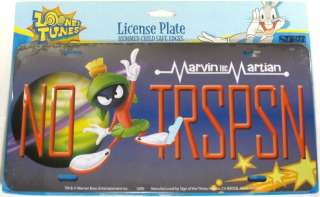 MARVIN THE MARTIAN LICENSE PLATE LOONEY TUNES NEW L655  