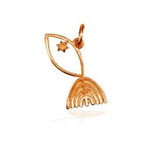  Messianic Fish Jewelry Charm in 18K rose (pink) gold 