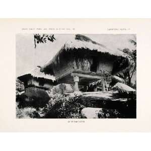  1922 Print Ifugao Raised House Thatch Luzon Philippines 