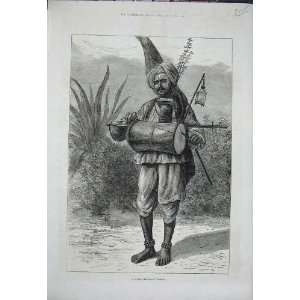  1876 Hindoo Mendicant Pilgrim Native Man Uniform Art: Home 