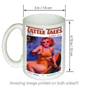  Tattle Tales Vintage Pinup Girl Retro Art COFFEE MUG 