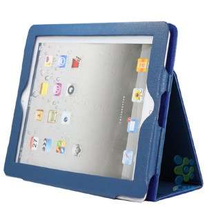   Leather Folio Dual Station Case Cover for iPad 2 Built in Wake/Sleep