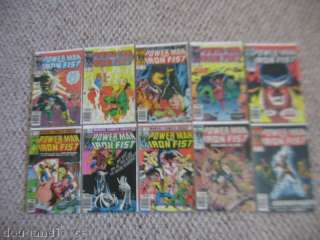 Lot 10 Marvel Comics POWER MAN & IRON FIST#02149 1980+  
