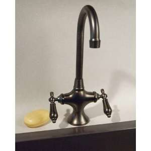  Maybell Gooseneck Faucet with Solid Finish Handles   Oil 