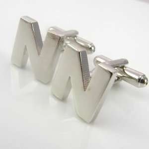  Silver Letter N Initial Cufflinks Cuff links Everything 